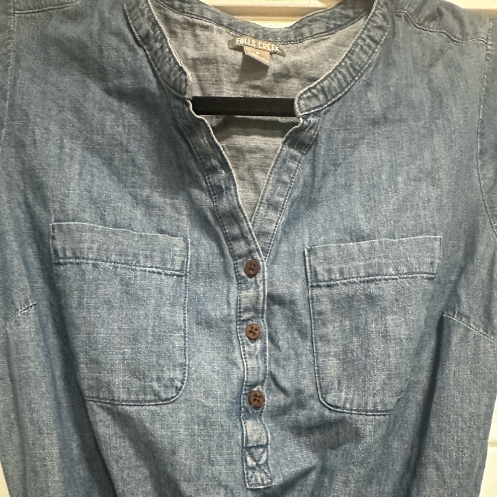 Falls Greek denim midi dress S - Picture 3 of 4